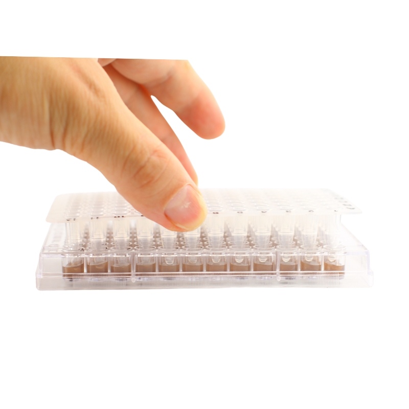 MAG-96-15 - Manually mix the beads on the 96-well PCR plate into the liquid in the 96-well p