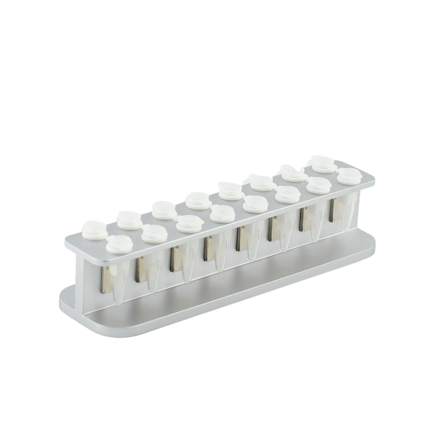 MAG-16-2-S - 1. 16-hole magnetic rack 2. For 0.5ml or 0.6ml centrifuge tubes; the tubes sit c