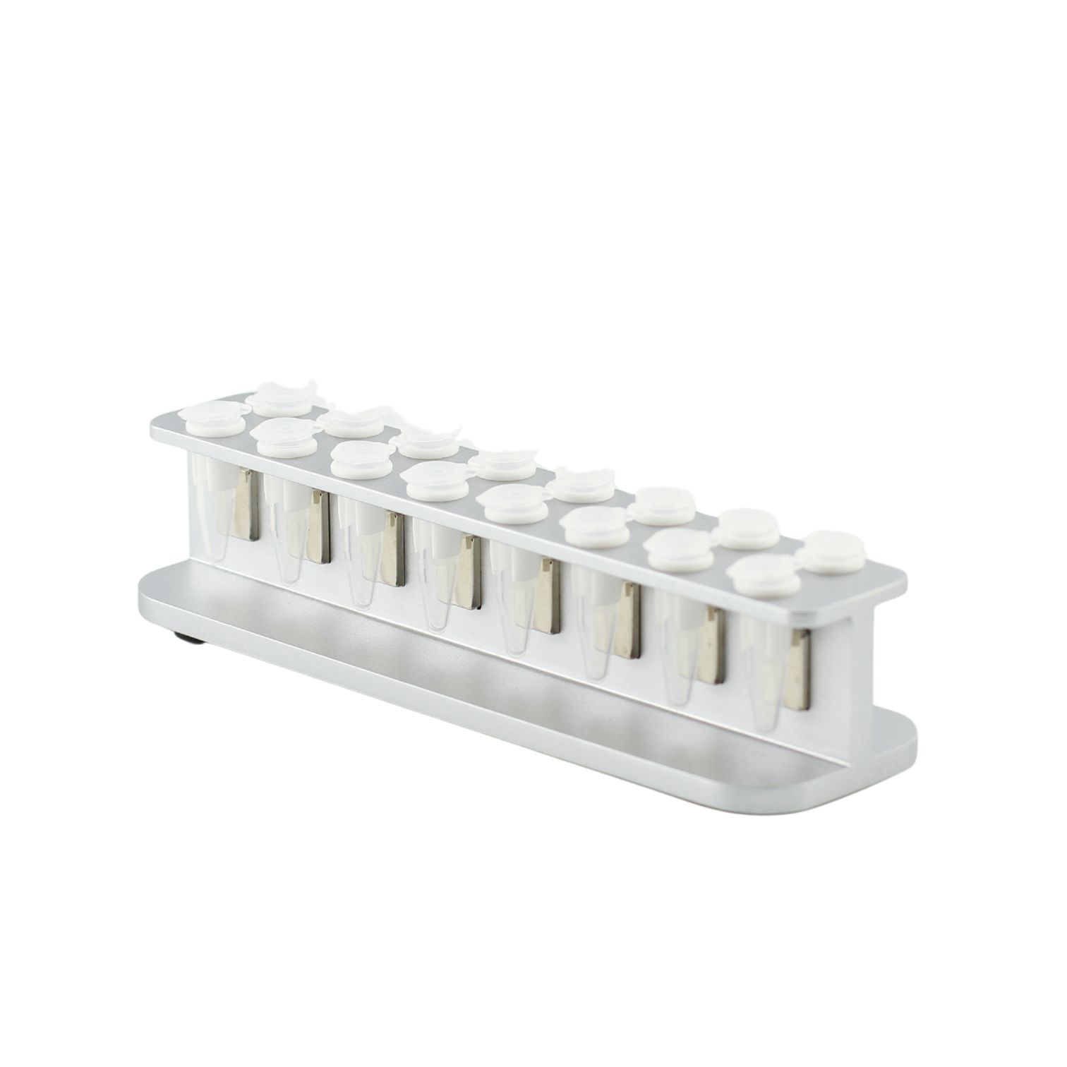 MAG-16-2-S - 1. 16-hole magnetic rack 2. For 0.5ml or 0.6ml centrifuge tubes; the tubes sit c