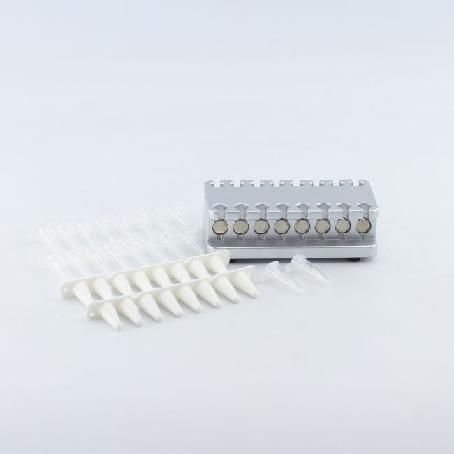 MAG-16-4-P - 1. This magnetic rack is suitable for eight-strip tubes (0.1 ml or 0.2 ml) and s
