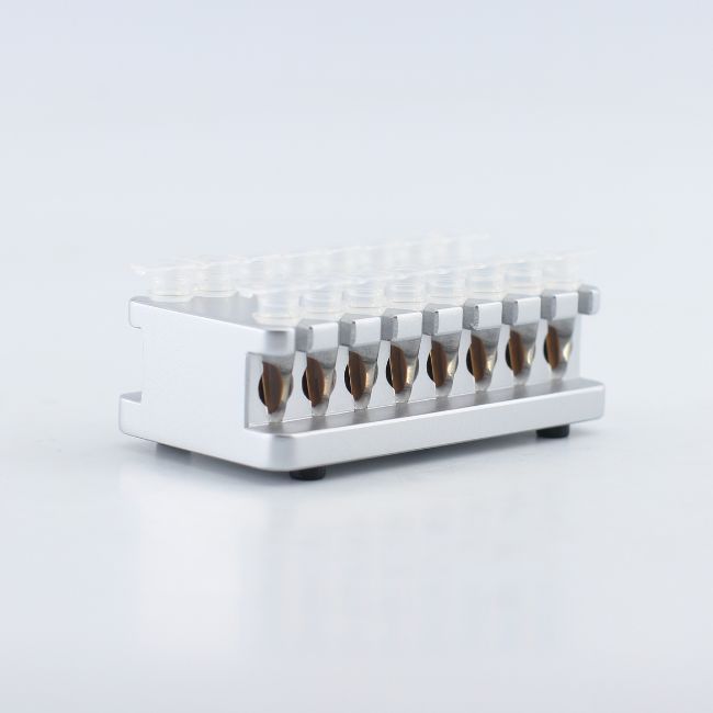 MAG-16-4-P - 1. This magnetic rack is suitable for eight-strip tubes (0.1 ml or 0.2 ml) and s