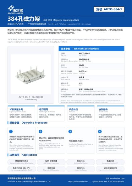 AUTO-384-1 384-Well Magnetic Separation Rack product flyer