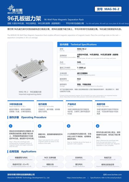 MAG-96-2 96-Well Plate Magnetic Separation Rack product flyer