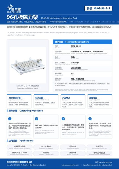 MAG-96-2-5 96-Well Plate Magnetic Separation Rack product flyer