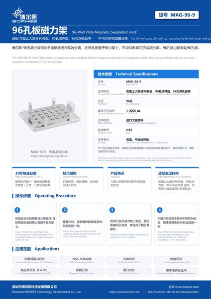 MAG-96-9 96-Well Plate Magnetic Separation Rack product flyer