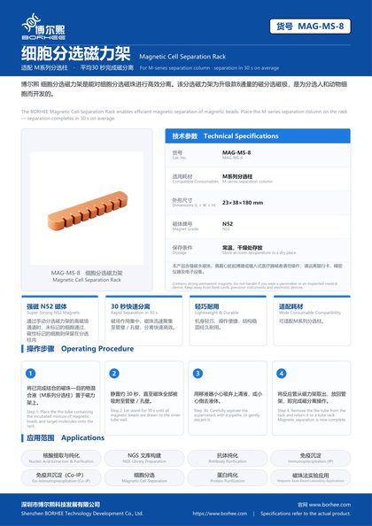 MAG-MS-8 Magnetic Cell Separation Rack product flyer